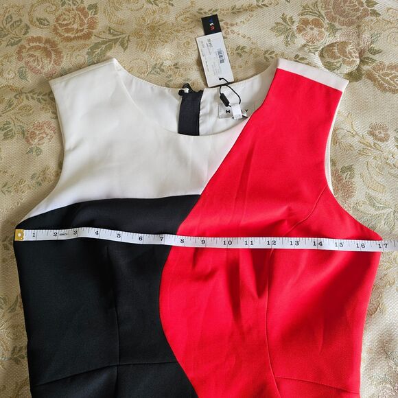 NWT Milly Colorblock Helix Sleeveless Sheath Dress Size 6 - Picture 2 of 6